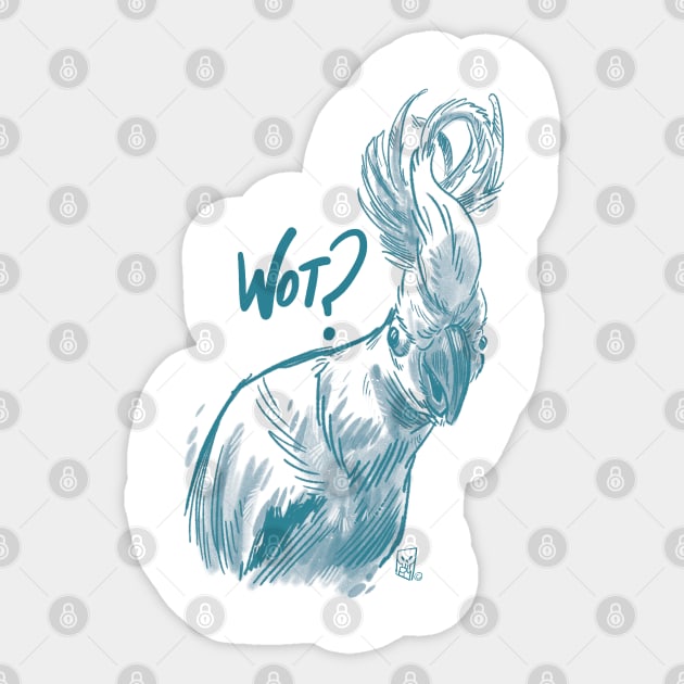 Wot? Cockatoo Sticker by Mason Comics